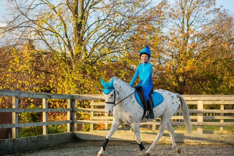 Hy Equestrian DynaMizs Ecliptic Hat Cover - Cobalt/Ocean-1